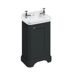 Burlington Cloakroom 510mm Vanity Unit with Basin in Matt Black