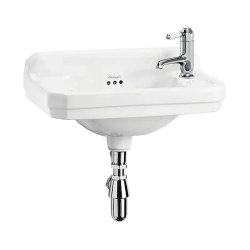 Burlington Cloakroom 510mm Vanity Unit with Basin in Blue One Tap Hole Basin