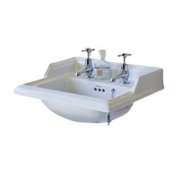 Burlington Classic 500mm Matt Green Cloakroom Vanity Unit with Basin Two Tap Hole Basin