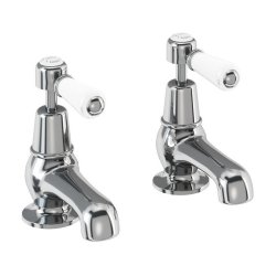 Burlington Kensington Chrome 3 Inch Cloakroom Basin Taps