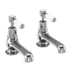 Burlington Kensington Chrome 5 Inch Basin Pillar Taps