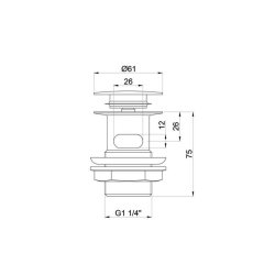 Burlington Brushed Nickel Slotted Click Clack Basin Waste