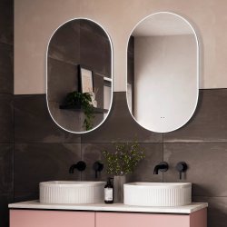 HIB Air Pill 60 LED Framed Bathroom Mirror 78737500