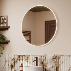 HIB Air Round 60 LED Framed Bathroom Mirror 78738000