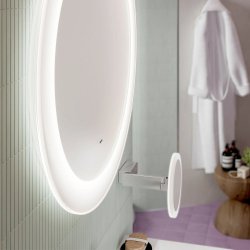 HiB Cassini 60 Round Deep Border Illuminated Bathroom Mirror 79590100