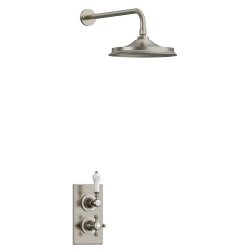 Burlington Trent Concealed Shower in Brushed Nickel with Fixed Head