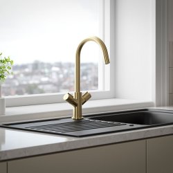 Bristan Fern Brushed Brass Easyfit Kitchen Sink Mixer FRNEFSNKBB