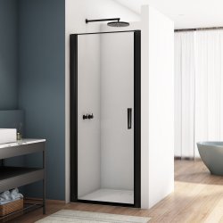 Kudos Divera 700mm Matt Black Pivot Shower Door