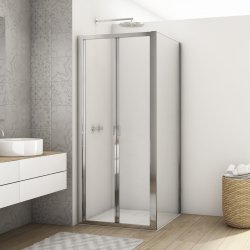 Kudos Divera 760mm Chrome Bifold Shower Door Alcove K22K07650070001