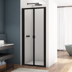 Kudos Divera 760mm Matt Black Bifold Shower Door