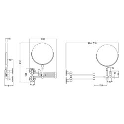 Burlington Chrome Cosmetic Wall Mirror A57CHR