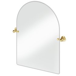 Burlington Traditional Arch Mirror in Gold 750 x 550mm