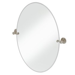 Burlington Traditional Oval Mirror in Brushed Nickel 700 x 500mm