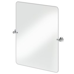 Burlington Traditional Rectangular Mirror in Chrome 850 x 650mm