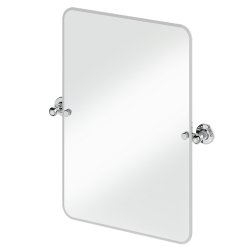 Burlington Traditional Rectangular Mirror in Chrome