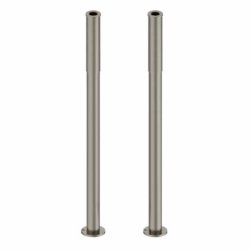 Burlington Brushed Nickel Decorative Pipe Shrouds Pair