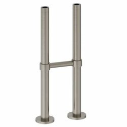 Burlington Brushed Nickel Pipe Shroud with Horizontal Support Bar