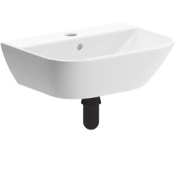 Ajax Binbrook 450mm 1TH Cloakroom Basin and Matt Black Bottle Trap