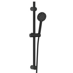 Scudo Matt Black Exposed Shower Riser Rail