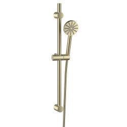 Scudo Brushed Brass Exposed Shower Riser Rail