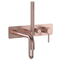 Scudo Core Brushed Bronze Wall Mounted Bath and Shower Mixer