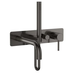 Scudo Core Gunmetal Wall Mounted Bath and Shower Mixer