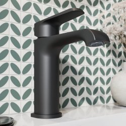 Scudo Montana Matt Black Mini Mono Basin Mixer MON-012