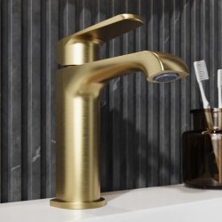 Scudo Montana Brushed Brass Mono Basin Mixer MON-009