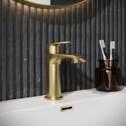 Scudo Montana Brushed Brass Mono Basin Mixer MON-009