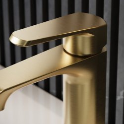 Scudo Montana Brushed Brass Mono Basin Mixer MON-009