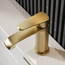 Scudo Montana Brushed Brass Mono Basin Mixer MON-009