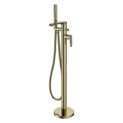 Scudo Montana Brushed Brass Freestanding Bath Shower Mixer