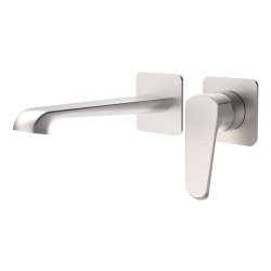 Scudo Montana Brushed Nickel Wall Mounted Basin Mixer