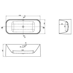 Scudo Choices 1700 x 700mm Freestanding Bath BATH-006