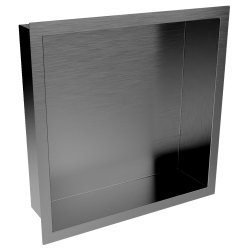 Scudo 300 x 300mm Gunmetal Inset Shower Niche