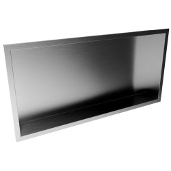 Scudo 600 x 300mm Gunmetal Inset Shower Niche