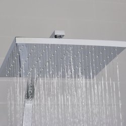 Bristan Qubo Chrome Thermostatic Bar Mixer Shower with Rigid Riser