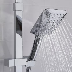 Bristan Qubo Chrome Thermostatic Bar Mixer Shower with Rigid Riser