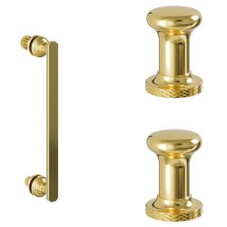 Burlington Classique 1200mm Sliding Shower Door in Gold Burlington 1909 Handles