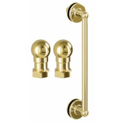 Burlington Classique 1200mm Sliding Shower Door in Gold Burlington 1850 Handles