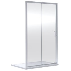 Nuie Rene 1100mm Chrome Framed Single Sliding Shower Door