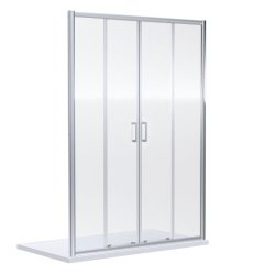 Nuie Rene 1400mm Chrome Framed Double Sliding Shower Door