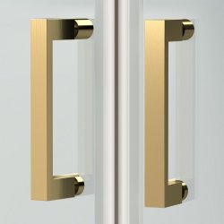 Nuie Rene 800mm Brushed Brass Framed Quadrant Shower Enclosure