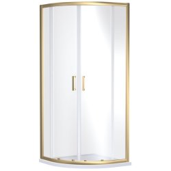 Nuie Rene 800mm Brushed Brass Framed Quadrant Shower Enclosure