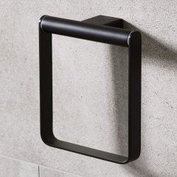 Miller Miami Matt Black Swivel Towel Ring