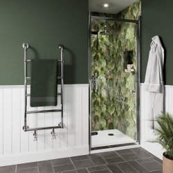 Burlington Classique 800mm Hinged Shower Door in Chrome