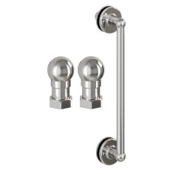 Burlington Classique 800mm Hinged Shower Door in Chrome 1850 Handles