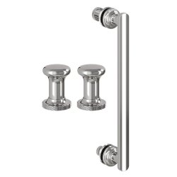 Burlington Classique 1000mm Hinged Shower Door in Chrome 1909 Handles