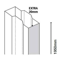 Merlyn 8 Series 20mm Extension Profile