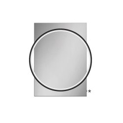 HiB Solas 50 Black LED Bathroom Mirror